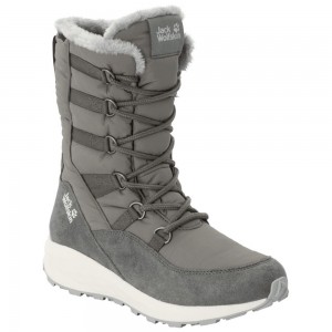 Botas de Invierno Jack Wolfskin Nevada Texapore High Mujer Verde Menta Gris | HE2153604
