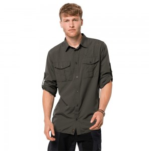 Camisas Jack Wolfskin Atacama Roll-up Hombre Verde Menta | XY9734681