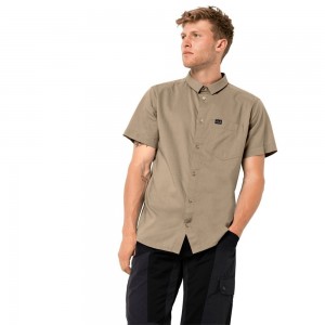 Camisas Jack Wolfskin Nata River Hombre Rayadas | VW7049528