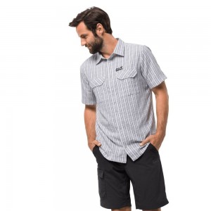 Camisas Jack Wolfskin Thompson Hombre Blancas | CQ7021695