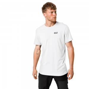 Camiseta Jack Wolfskin Essential Hombre Blancas | FT1578460