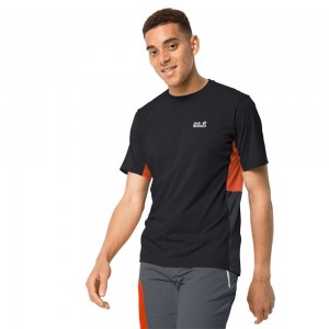 Camiseta Jack Wolfskin Narrows Hombre Negras | GY9204875