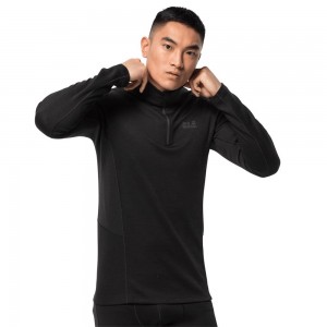 Camiseta funcional Jack Wolfskin Arctic Xt Half Zip Hombre Negras | RH7341258