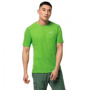 Camiseta funcional Jack Wolfskin Sky Range Hombre Verde | JU8936510