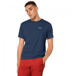Camiseta funcional Jack Wolfskin Tech Hombre Indigo Oscuro | UO4175689