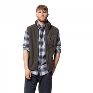 Chaleco Jack Wolfskin Kingsway Hombre Gris Marrones | JX2435760