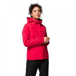 Chaqueta 3 En 1 Jack Wolfskin Iceland Voyage Mujer Rojas | YU3147089