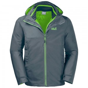 Chaqueta 3 En 1 Jack Wolfskin North Fjord Hombre Gris | FC7382910