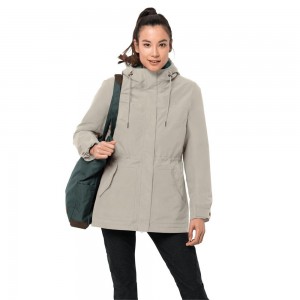 Chaqueta 3 En 1 Jack Wolfskin Rock Island Mujer Gris | HS7305862