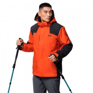 Chaqueta 3 En 1 Jack Wolfskin Thorvald Hombre Rojas | TO1804673