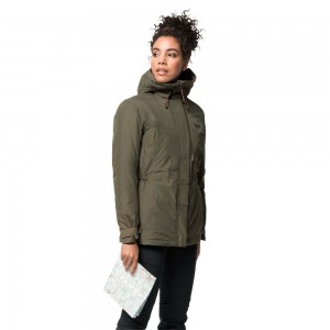 Chaqueta Impermeable Jack Wolfskin Brecon Range Insulated Mujer Gris | IG1958302