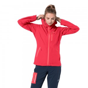 Chaqueta Impermeable Jack Wolfskin Eagle Peak Mujer Rojas | KV4953067