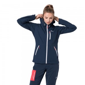 Chaqueta Impermeable Jack Wolfskin Eagle Peak Mujer Indigo Oscuro | NC7850349