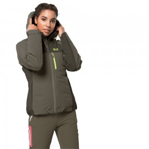 Chaqueta Impermeable Jack Wolfskin Eagle Peak Insulated Mujer Gris | LF8097614