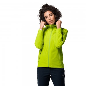 Chaqueta Impermeable Jack Wolfskin Jwp Shell Mujer Verde Claro | FR5139078