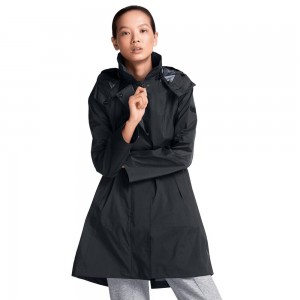 Chaqueta Impermeable Jack Wolfskin The Rain Mujer Negras | UL7635849