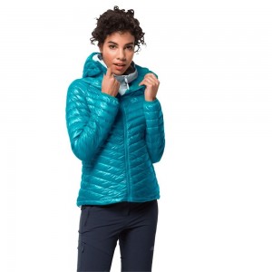 Chaqueta Plumas Jack Wolfskin Atmosphere Mujer Azules Oscuro | JG7695382