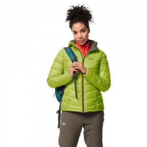 Chaqueta Plumas Jack Wolfskin Helium Mujer Verde Claro | ZH1593240