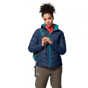 Chaqueta Plumas Jack Wolfskin Helium Mujer Indigo Oscuro | JD6170982