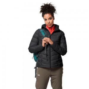 Chaqueta Plumas Jack Wolfskin Helium Mujer Negras | PI9807342
