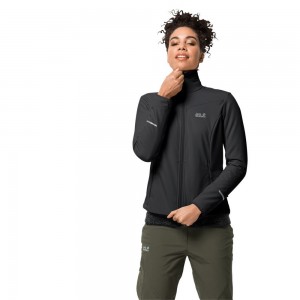 Chaqueta Softshell Jack Wolfskin Delta Tour Mujer Negras | BX1402879
