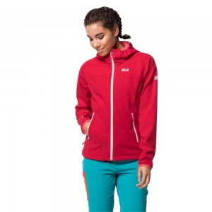 Chaqueta Softshell Jack Wolfskin Eagle Peak Mujer Rojas | NF3145672