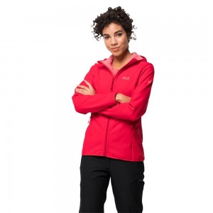 Chaqueta Softshell Jack Wolfskin Northern Point Mujer Rojas | QL2480351