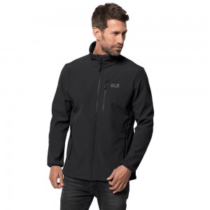 Chaqueta Softshell Jack Wolfskin Whirlwind Hombre Negras | XF0682391