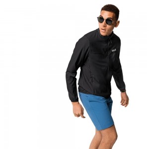 Chaqueta cortavientos Jack Wolfskin Jwp Wind Hombre Negras | WH5642731