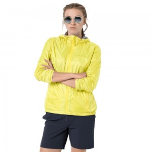 Chaqueta cortavientos Jack Wolfskin Jwp Breather Mujer Amarillo | NP1926473