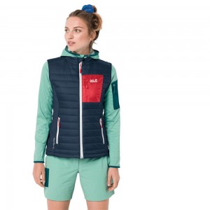 Chaqueta cortavientos Jack Wolfskin Routeburn Mujer Indigo Oscuro | XP1687495