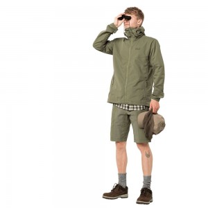 Chaqueta de otoño Jack Wolfskin Lakeside Hombre Kaki | JX7361458