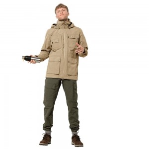 Chaqueta de otoño Jack Wolfskin Lakeside Safari Hombre Marrones | YB4651920