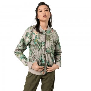 Chaqueta de otoño Jack Wolfskin Tropical Blouson Mujer Gris | JX7902543