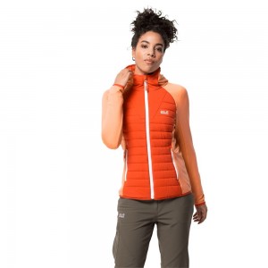 Chaqueta deportiva Jack Wolfskin Crossing Peak Mujer Rojas | KJ3571624