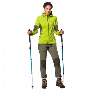 Chaqueta deportiva Jack Wolfskin Hydro Hooded Ii Mujer Verde Claro | HU1475836