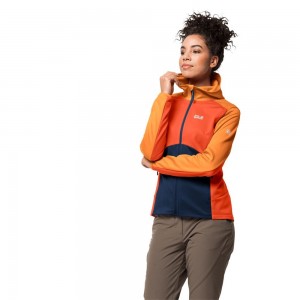 Chaqueta deportiva Jack Wolfskin Mount Isa Fleece Mujer Rojas | VK7831690
