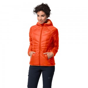 Chaquetas Aislantes Jack Wolfskin Argon Hoody Mujer Rojas | AD7153849