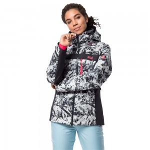 Chaquetas De Esquí Jack Wolfskin Panorama Peak Mujer Black/White | DQ3965078