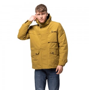 Chaquetas De Invierno Jack Wolfskin Wildwood Hombre Doradas | TS3850719