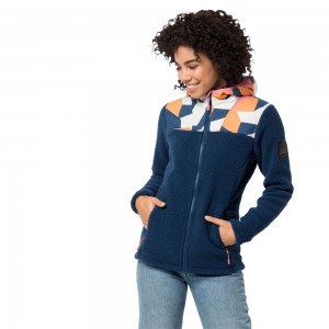 Chaquetas De Lana Jack Wolfskin 365 Hideaway Fleece Mujer Indigo Oscuro | EZ6374015