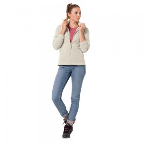 Chaquetas De Lana Jack Wolfskin Kiruna Mujer Blancas | MB7815490