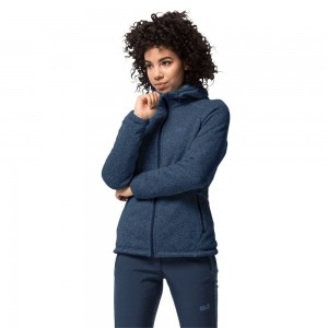 Chaquetas De Lana Jack Wolfskin Lakeland Mujer Indigo Oscuro | DS4601957