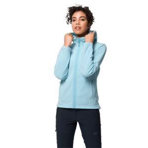Chaquetas De Lana Jack Wolfskin Skywind Hooded Mujer Azules | YQ6289037