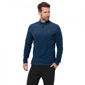 Jerséis Jack Wolfskin Arco Hombre Indigo Azules Rayadas | UT2569840
