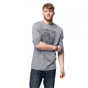 Jerséis Jack Wolfskin Ocean Longsleeve Hombre Gris | QD2705846