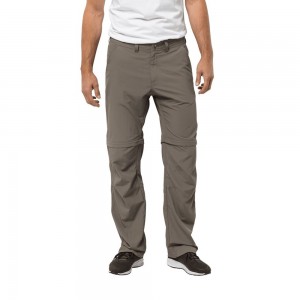 Pantalones Casuales Jack Wolfskin Canyon Zip Off Hombre Gris | OP2847106