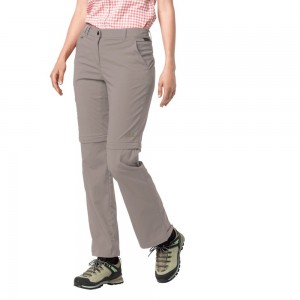 Pantalones De Senderismo Jack Wolfskin Activate Light Zip Off Mujer Gris Claro | WB0391427