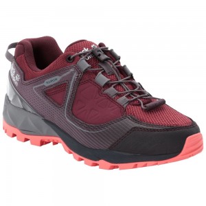 Zapatillas de Senderismo Jack Wolfskin Cascade Hike Xt Texapore Low Mujer Burgundy/Pink | NK9735804
