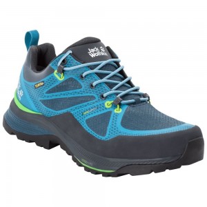 Zapatillas de Senderismo Jack Wolfskin Force Striker Texapore Low Hombre Blue/Green | ZT8673420